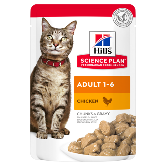 Picture of Hills Adult  Feline 1-6 Years Chicken Pouches 12 x 85g